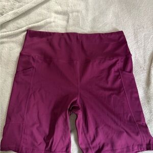 Yogalicious Women's Shorts in Burgundy
